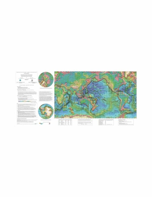 Carte physiographique du Monde au 1/50 M