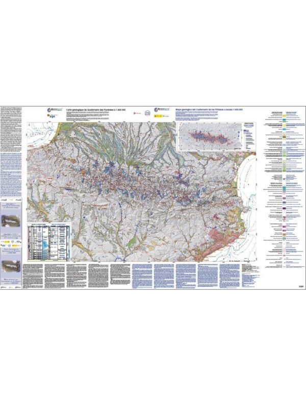 Carte géologique du Quaternaire des Pyrénées