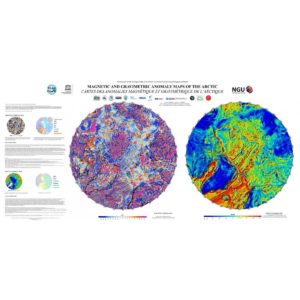 Carte des anomalies magnétique et gravimétrique de l'Arctique