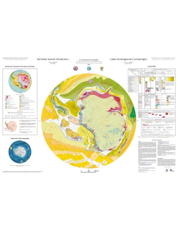 Carte tectonique de l'Antarctique