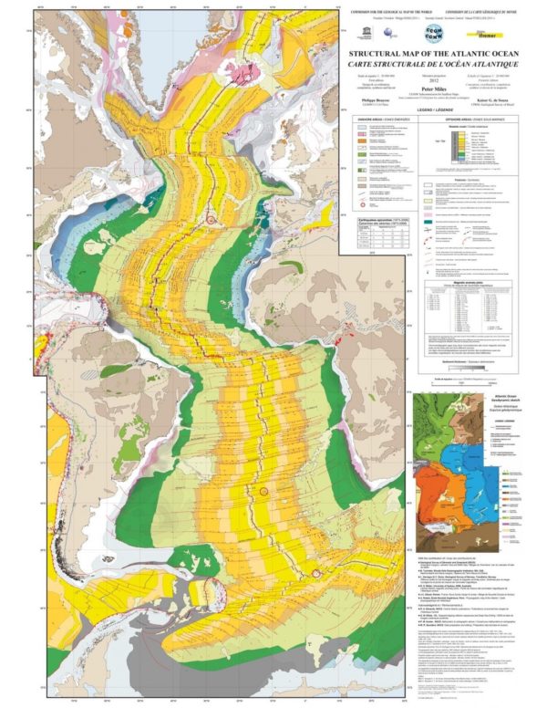 Carte structurale de l'Océan Atlantique