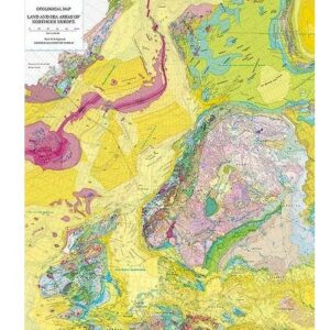 Carte géologique des régions océaniques et continentales d'Europe du Nord