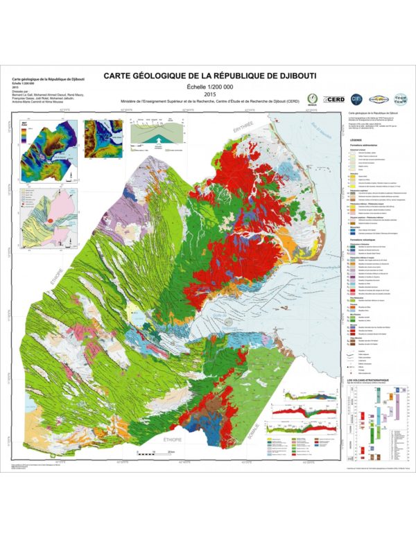 Carte géologique de la République de Djibouti