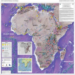 Carte sismotectonique de l'Afrique