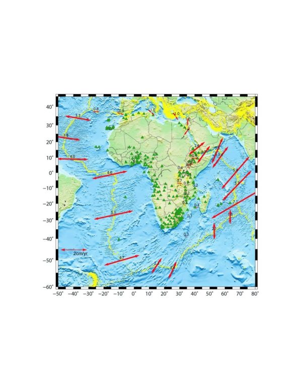 Carte sismotectonique de l'Afrique