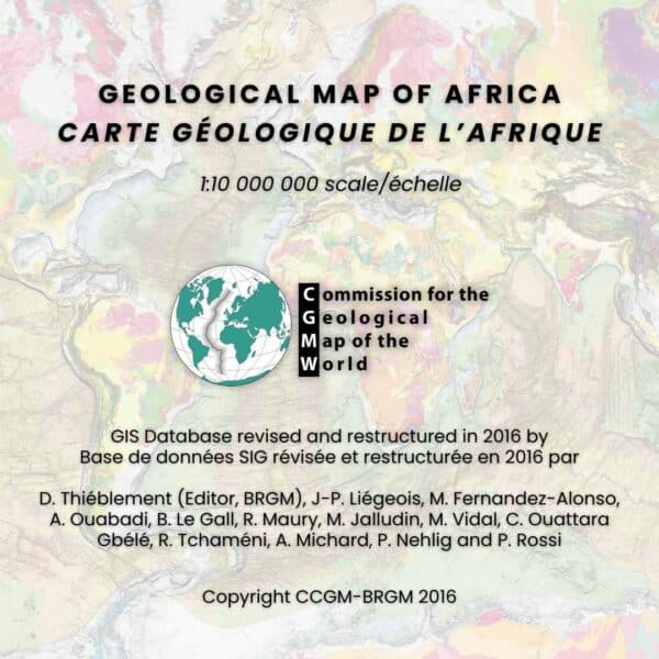 Carte géologique de l'Afrique au 10M - SIG-info