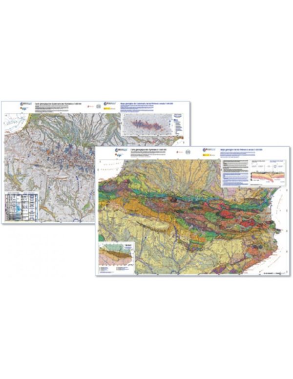 Pack Pyrénées - Cartes géologique & géologique du Quaternaire