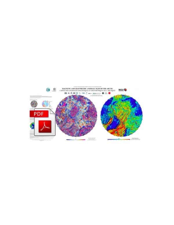 Carte des anomalies magnétique et gravimétrique de l’Arctique-PDF