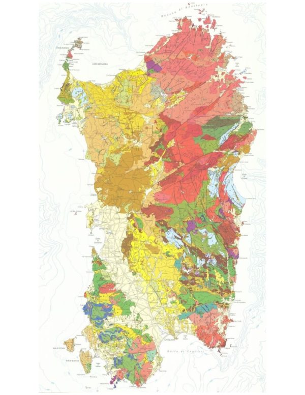 Carte géologique de la Corse et de la Sardaigne